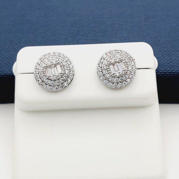 925 Sterling Silver Plated CZ Earrings, EVBRS573 - Picture 2 of 10